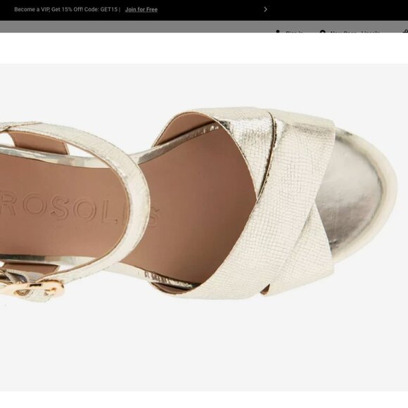 Aerosoles Cosmos Gold Platform 7.5 Medium - Picture 3 of 5